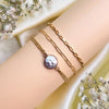 Textured Pearl Bracelet Stacks